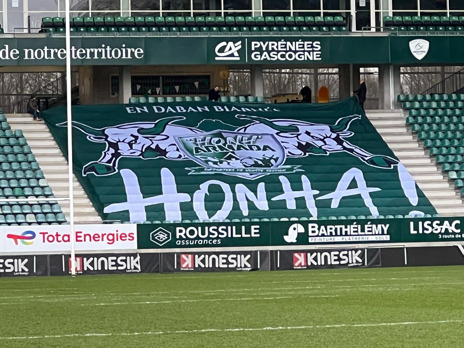 Proyecto de tifo gigante en estadio profesional