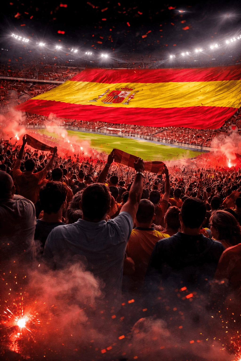 Bandera XXL cubregradas para estadio con confección técnica y gran formato